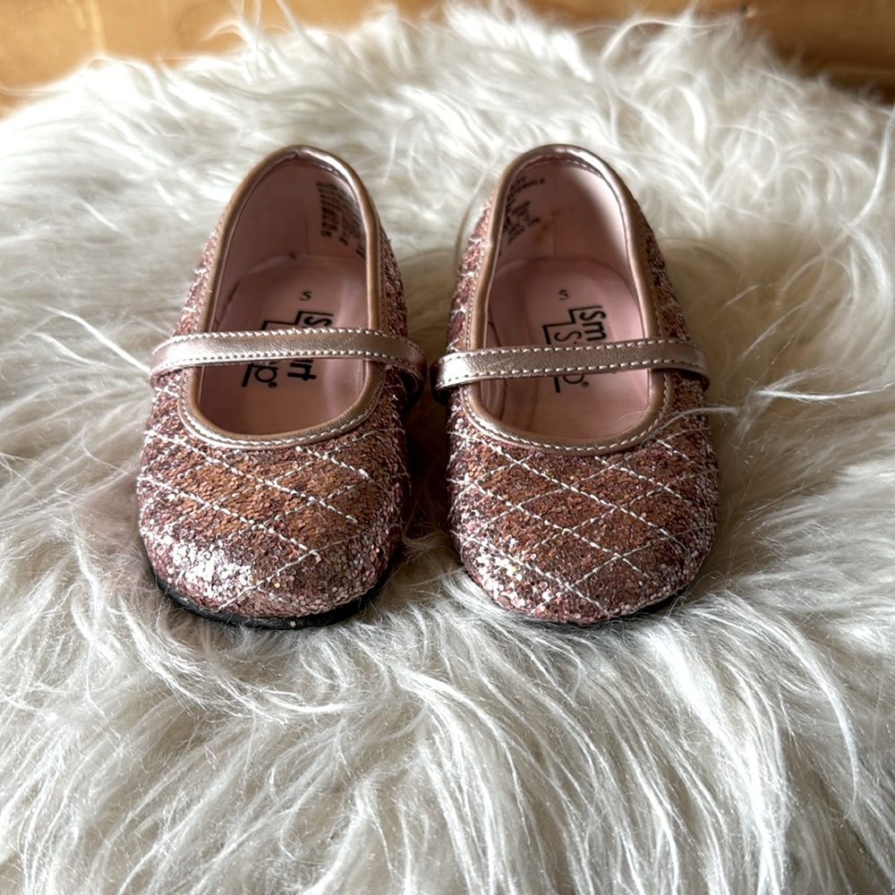 Smart step baby size 5 pink sequin dress shoes